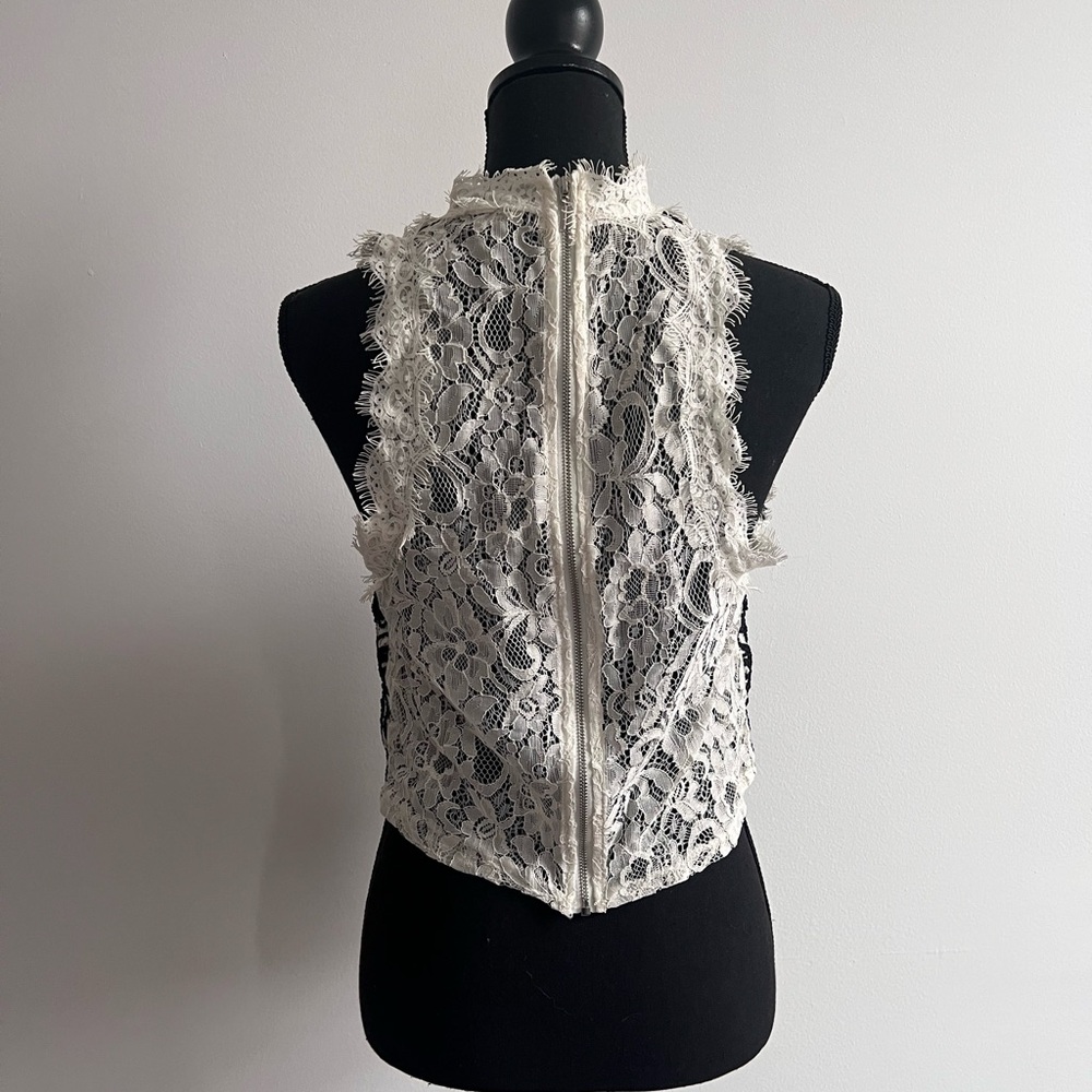 ZARA Lace Shell Top - Picture 6 of 8